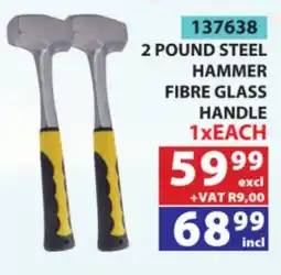 Arrow Cash And Carry 2 POUND STEEL HAMMER FIBRE GLASS HANDLE offer