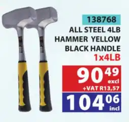 Arrow Cash And Carry All steel 4lb hammer yellow black handle offer