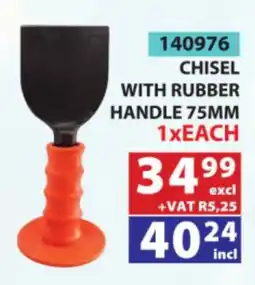 Arrow Cash And Carry CHISEL WITH RUBBER HANDLE 75MM offer