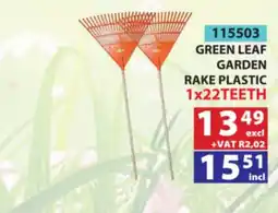 Arrow Cash And Carry Green leaf garden rake plastic offer