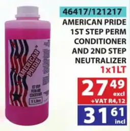 Arrow Cash And Carry American Pride 1st Step Perm Conditioner and 2nd Step Neutralizer offer