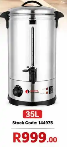 Africa Cash and Carry Royal Homeware 35L Coffee Maker offer