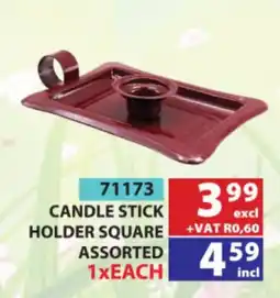 Arrow Cash And Carry CANDLE STICK HOLDER SQUARE Assorted offer