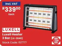 Africa Cash and Carry Luxell Heater 3 Bar offer