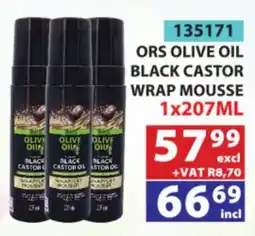 Arrow Cash And Carry ORS OLIVE OIL BLACK CASTOR WRAP MOUSSE offer
