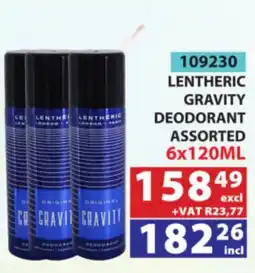 Arrow Cash And Carry Lentheric Gravity Deodorant Assorted offer