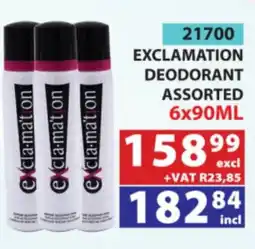 Arrow Cash And Carry Exclamation Deodorant Assorted offer