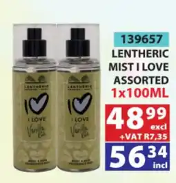 Arrow Cash And Carry Lenthéric Mist I Love Assorted offer
