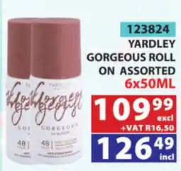 Arrow Cash And Carry Yardley Gorgeous Roll On Assorted offer