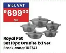 Africa Cash and Carry Royal Pot Set 10pc Granite 1x1 Set offer
