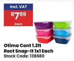 Africa Cash and Carry Otima Cont 1.2lt Rect Snap-it offer