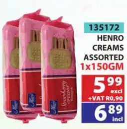Arrow Cash And Carry HENRO CREAMS Assorted offer