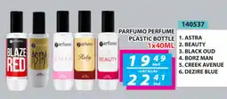 Arrow Cash And Carry PARFUMO PERFUME PLASTIC BOTTLE offer