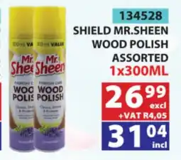 Arrow Cash And Carry Mr.Sheen Shield Wood Polish Assorted offer
