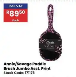 Africa Cash and Carry Annie/Savage Paddle Brush Jumbo Asst. Print offer