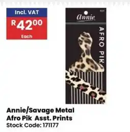Africa Cash and Carry Annie/Savage Metal Afro Pik Asst. Prints offer