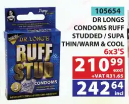 Arrow Cash And Carry Dr longs condoms ruff studded/ supa thin/warm & cool offer