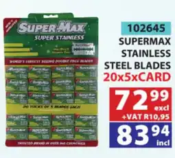 Arrow Cash And Carry Supermax Stainless Steel Blades offer