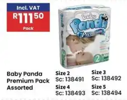 Africa Cash and Carry Baby Panda Premium Pack Assorted offer