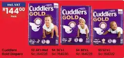 Africa Cash and Carry Cuddlers Gold Diapers offer