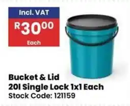 Africa Cash and Carry Bucket & Lid 20I Single Lock offer