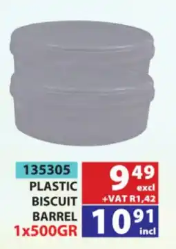 Arrow Cash And Carry PLASTIC BISCUIT BARREL offer