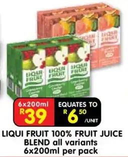 Shoprite LIQUI FRUIT 100% FRUIT JUICE BLEND offer