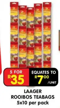 Shoprite LAAGER ROOIBOS TEABAGS offer