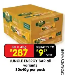 Shoprite Jungle Energy Bar offer