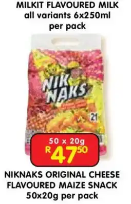 Shoprite NIKNAKS ORIGINAL CHEESE FLAVOURED MAIZE SNACK offer