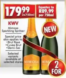 Prestons KWW Mimosa Sparkling Spritzer offer