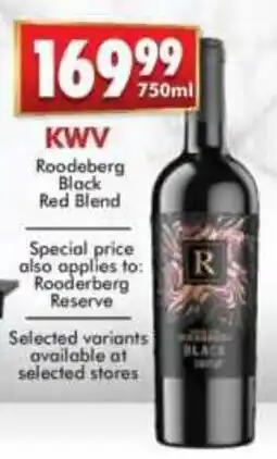Prestons KVV Roodeberg Black Red Blend offer