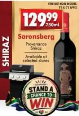 Prestons Saronsberg Shiraz offer