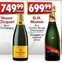 Prestons Veuve Clicquot Brut Champagne offer