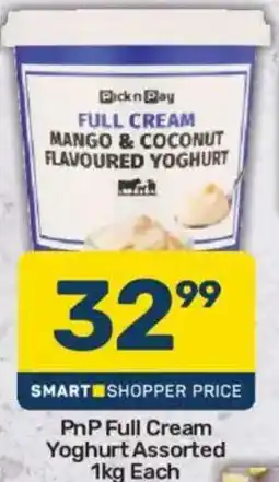 Pick n Pay PnP Full Cream Yoghurt Assorted offer