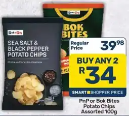 Pick n Pay PnP or Bok Bites Potato Chips Assorted offer