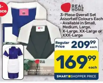 REAL HOME 3-Piece Overall Set Assorted