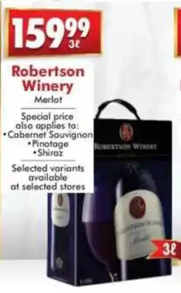 Prestons Robertson Winery Merlot offer
