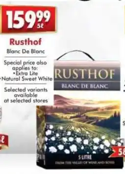 Prestons Rusthof Blanc De Blanc offer