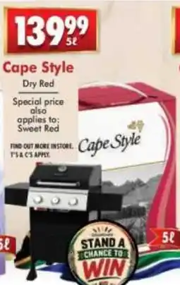 Prestons Cape Style Dry Red offer
