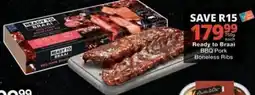 Checkers Ready to Braai BBQ Pork Boneless Ribs offer