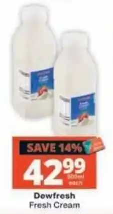 Checkers Dewfresh Fresh Cream offer