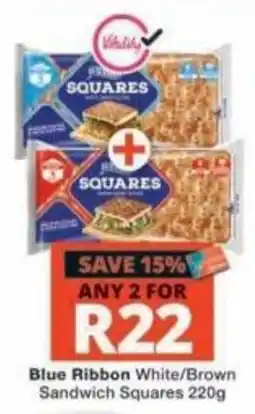 Checkers Blue Ribbon White/Brown Sandwich Squares offer