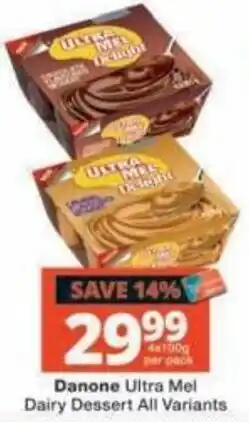 Checkers Danone Ultra Mel Dairy Dessert offer