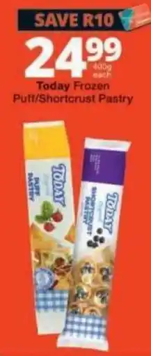 Checkers Today Frozen Puff/Shortcrust Pastry offer