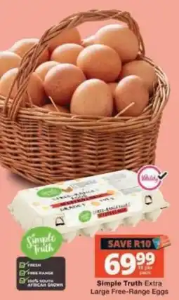 Checkers Simple Truth Extra Large Free-Range Eggs offer