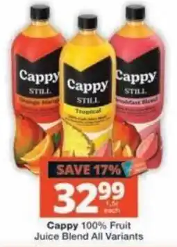 Checkers Cappy 100% Fruit Juice Blend All Variants offer
