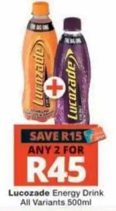 Checkers Lucozade Energy Drink offer