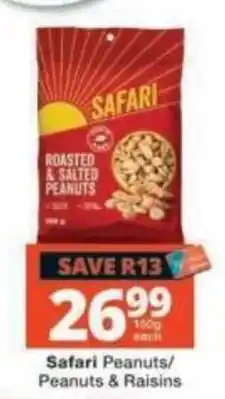 Checkers Safari Roasted & Salted Peanuts offer
