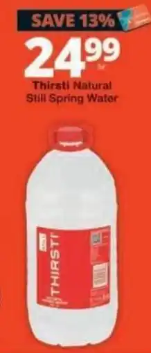 Checkers Thirsti Natural Still Spring Water offer